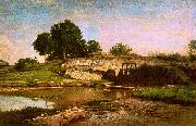 Charles Francois Daubigny The Flood Gate at Optevoz Sweden oil painting reproduction